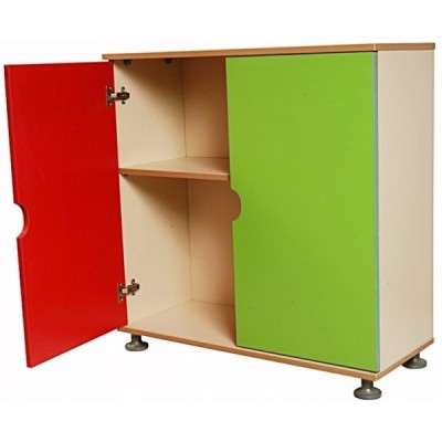 Kapaklı Kreş Dolabı 80x85x35 cm, 2 Kapaklı ve Şık