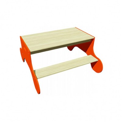 Anaokulu Ahşap Banklı Masa