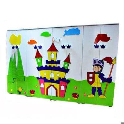 Ahşap Figürlü Kale Portmanto: Ayakkabılık ve Askılık