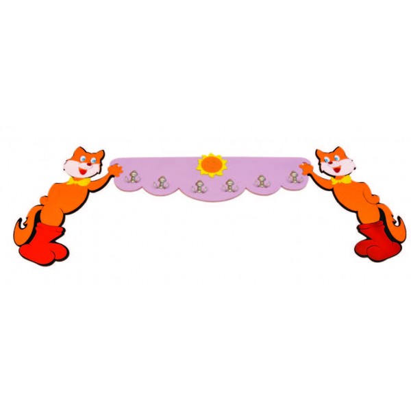 Büyük Çizmeli Kedi Askılık: 180x60 cm, Renkli ve Fonksiyonel
