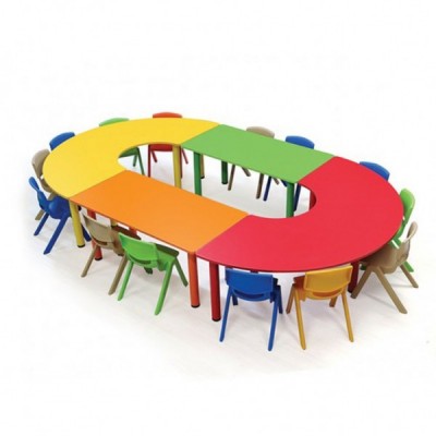 4 Parçalı U Masa Takımı - 15-18 Öğrenci İçin Dayanıklı ve Şık