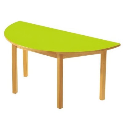 Ahşap Ayaklı Yarım Daire Masa