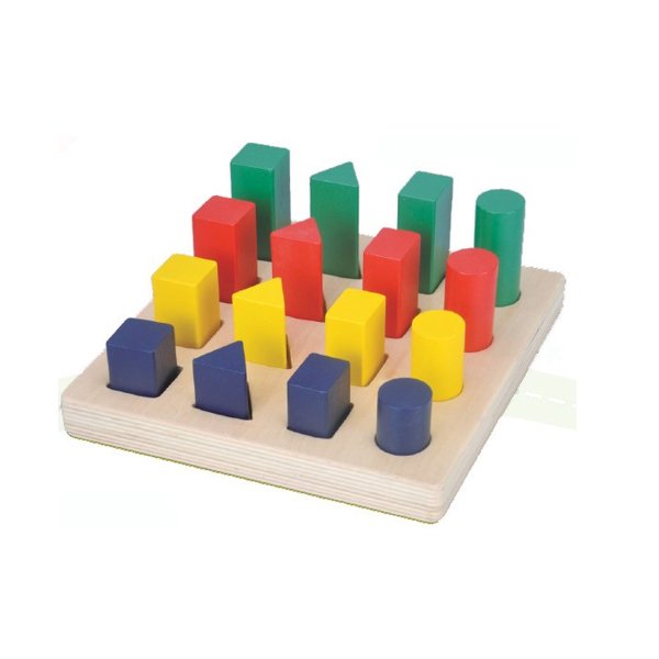 Ahşap Büyükten Küçüğe Geometrik Şekiller Oyuncağı