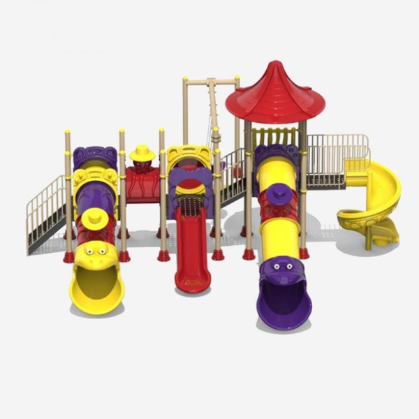 Dış Mekan Dört Kaydıraklı Oyun Parkı
