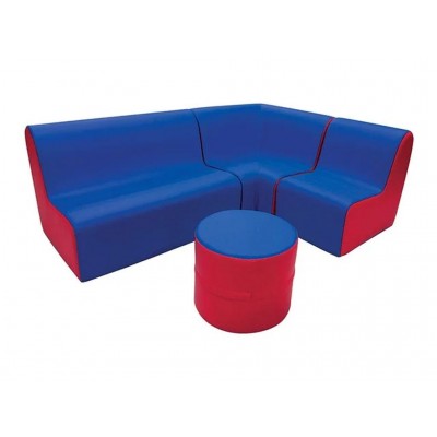 Köşeli Sünger Oturma Grubu - 4 Parça Set, Dayanıklı ve Şık