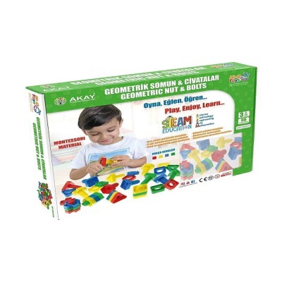 Geometrik Somun & Cıvatalar | Eğitici ve Geliştirici Oyun Seti