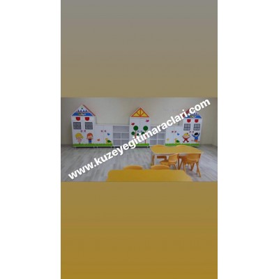 Üç Çatılı Dolap Seti Büyük