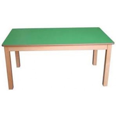 Ahşap Ayaklı MDF Anaokulu Masası - Dayanıklı ve Şık 60*120 cm 