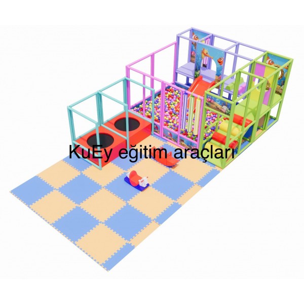 700*400 CM Trambolinli Oyun Parkı Seti