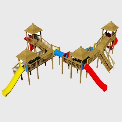 Ahşap Dış Mekan Oyun Parkı Modelleri 