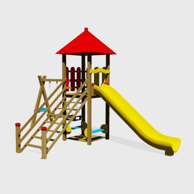 Klasik Ahşap Oyun Parkı - Eğlenceli ve Güvenli